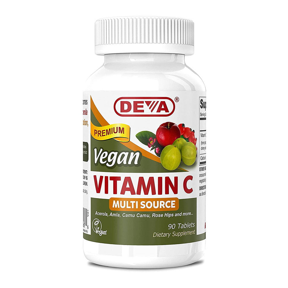 Deva Nutrition Premium Vegan Vitamins C Multi Source Tablets, 90 Ea